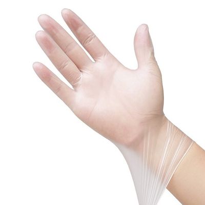 ポリ塩化ビニールのビニールの使い捨て可能な使い捨て可能な検査の手袋の普通サイズの反切口のプラスチック手袋