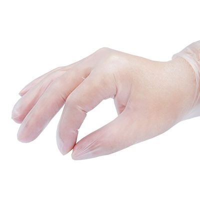 透明で使い捨て可能なビニールの手袋の労働の保護反酸ポリ塩化ビニールの伸縮性がある手袋