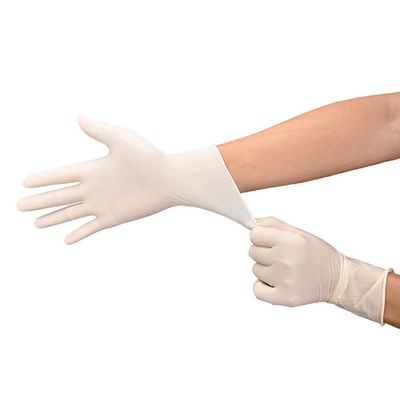 乳白色の白い240mmの長さの環境使い捨て可能な医学の乳液の手袋