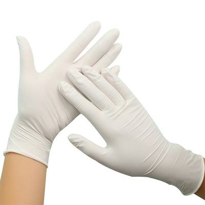 乳白色の白い240mmの長さの環境使い捨て可能な医学の乳液の手袋