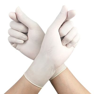 乳白色の白い240mmの長さの環境使い捨て可能な医学の乳液の手袋