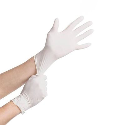 乳白色の白い240mmの長さの環境使い捨て可能な医学の乳液の手袋