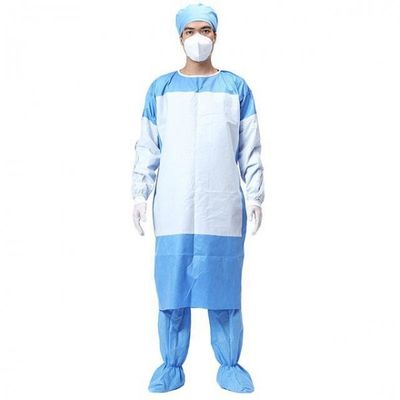 EN1186ウイルスに対する青く使い捨て可能な手術衣非編まれた外科ローブ