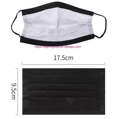 黒いearloopの使い捨て可能な保護マスク50pcs/boxの反汚染