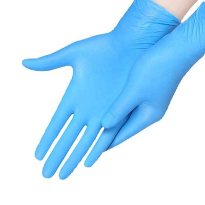 ISO9000大きい粉の病院の高い柔軟性で使用される自由なニトリルの手袋