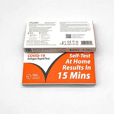 IHealth 15の分の明確な19の急速なテスト急速な家テスト キットのFDAのすくいの綿棒
