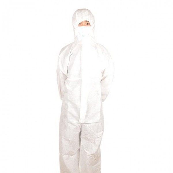 白人30-70gsmペインターの使い捨て可能な保護つなぎ服はスーツを働かせる